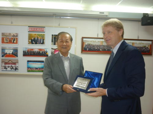 Taipei, settembre 2015. Con il Presidente del World League for Freedom and Democracy Yao Eng Chi